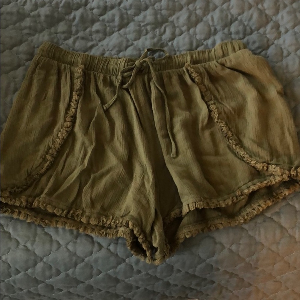 Olive green shorts